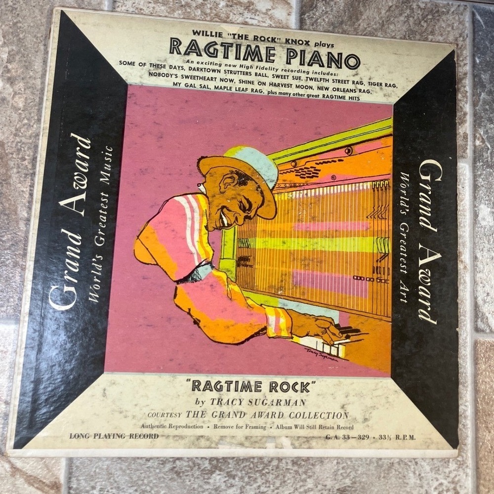 Willie The Rock Knox Play Ragtime Piano Grand Award G.A. 3329 Vinyl Record Album